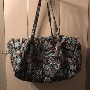 Vera Bradley java blue travel duffel bag